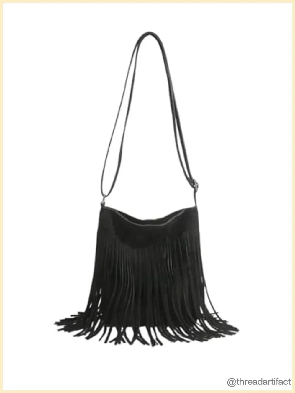 Fringe Crossbody Bag with Tassels Adjustable Strap Hippie Purse